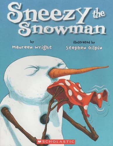 Book cover for Sneezy the Snowman by Wright, Maureen
