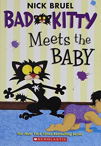 Book cover for Bad Kitty Meets the Baby by Bruel, Nick