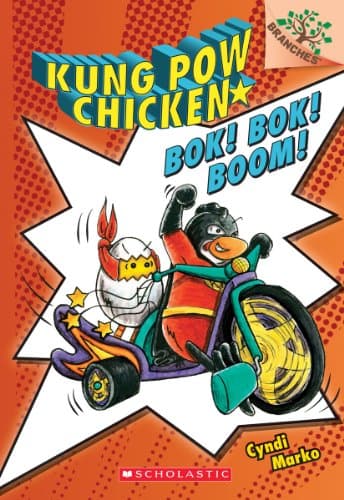 Book cover for Bok! Bok! Boom!: A Branches Book (Kung Pow Chicken #2) (2) by Marko, Cyndi