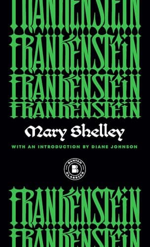 Book cover for Frankenstein by Mary Shelley