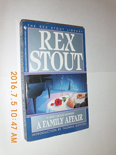 Book cover for A Family Affair (The Rex Stout Library) by Stout, Rex