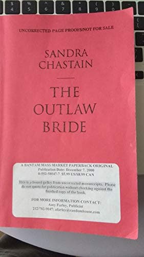 Book cover for The Outlaw Bride by Chastain, Sandra