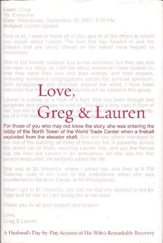 Book cover for Love, Greg & Lauren by Manning, Greg
