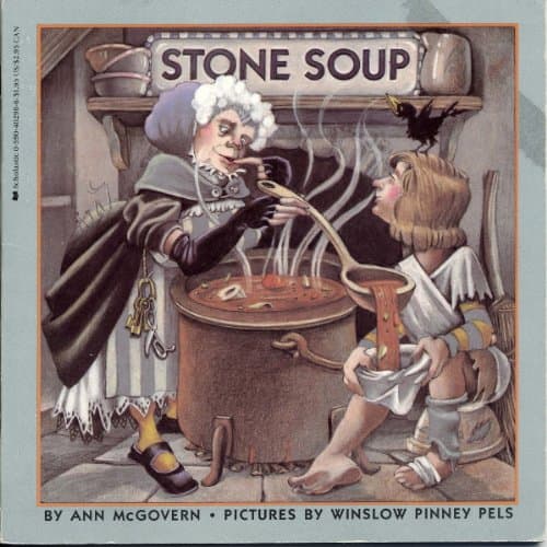 Book cover for stone soup by mc govern, ann