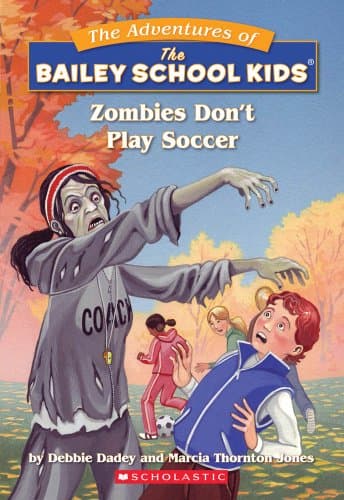 Book cover for Zombies Don't Play Soccer by Dadey, Debbie