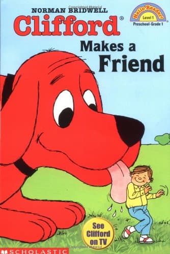 Book cover for Clifford Makes a Friend (Hello Reader, Level 1) by Bridwell, Norman
