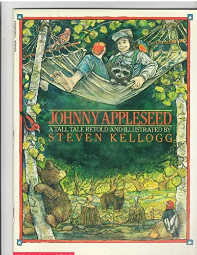 Book cover for Johnny Appleseed by Kellogg, Steven