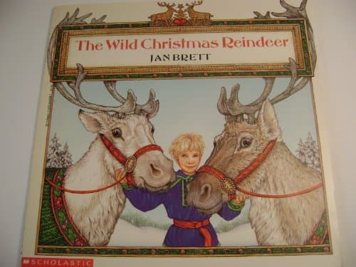 Book cover for The Wild Christmas Reindeer by Brett, Jan