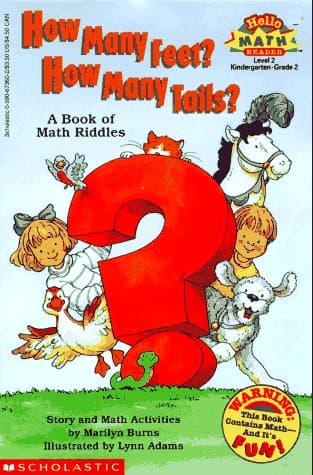 Book cover for How Many Feet? How Many Tails? A Book of Math Riddles (Hello Reader! Math, Level 2) by Burns, Marilyn