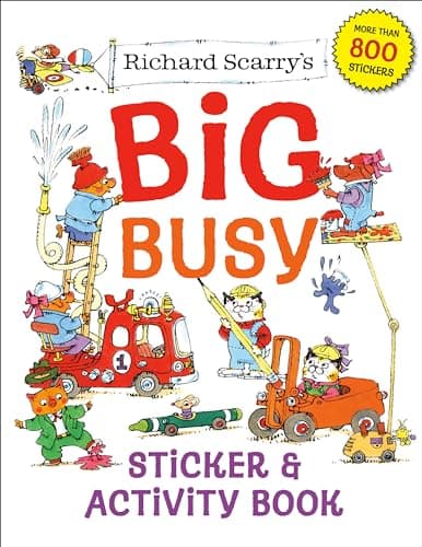 Book cover for Richard Scarry's Big Busy Sticker & Activity Book by Scarry, Richard