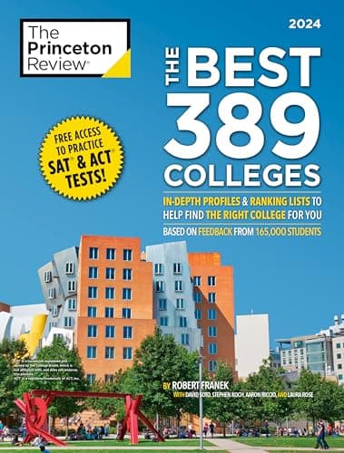 Book cover for The Best 389 Colleges, 2024: In-Depth Profiles & Ranking Lists to Help Find the Right College For You (2024) (College Admissions Guides) by The Princeton Review