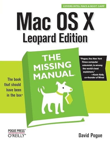 Book cover for Mac OS X Leopard: The Missing Manual by Pogue, David