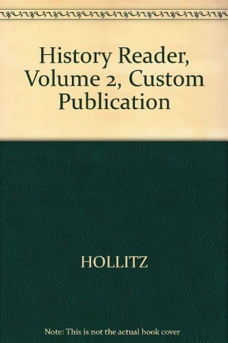 Book cover for History Reader, Volume 2, Custom Publication by HOLLITZ