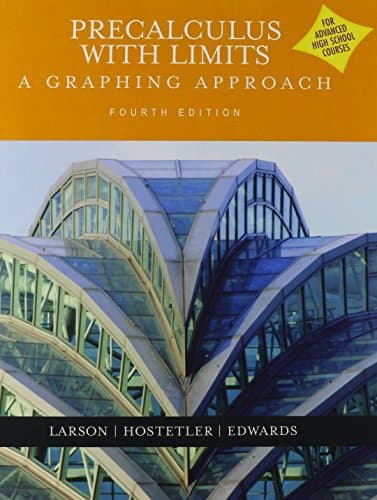 Book cover for Precalculus With Limits: A Graphing Approach (Advanced Placement Version) 4th Edition by Larson, Ron