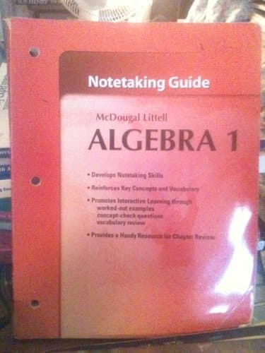 Book cover for McDougal Littell Algebra 1: Student's Notetaking Guide by Holt Mcdougal