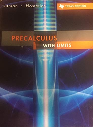 Book cover for Precalculus With Limits: AP TX core Text by Larson et al