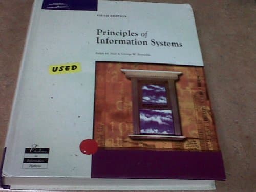 Book cover for Principles of Information Systems, Fifth Edition by Stair, Ralph