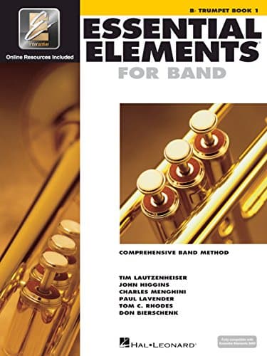 Book cover for Essential Elements for Band – Bb Trumpet Book 1 with EEi Online Resources | Trumpet Method Book and Sheet Music for Students and Teachers | Band Method Songbook – Newer 2025 Edition Available by Tim Lautzenheiser