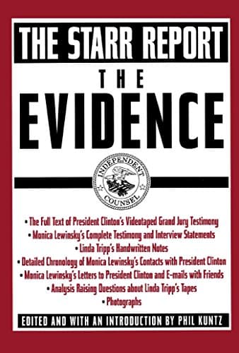 Book cover for The Evidence: The Starr Report by Kuntz, Phil