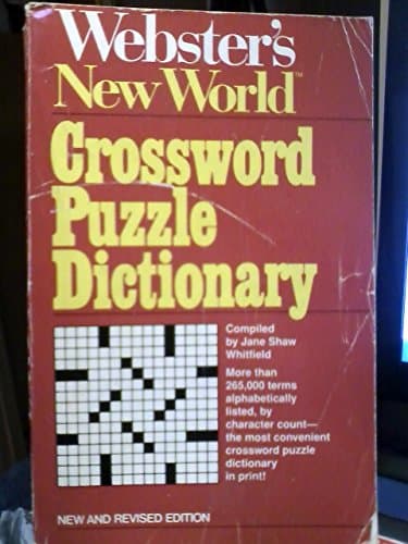 Book cover for Webster's New World Crossword Puzzle Dictionary by Whitfield, Jane Shaw