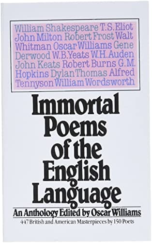Book cover for Immortal Poems of the English Language by Williams, Oscar