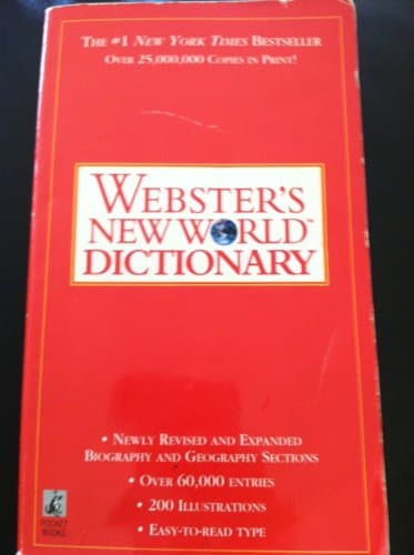 Book cover for Webster's New World Dictionary by Webster's New World