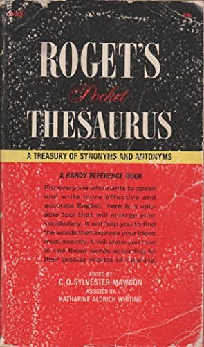 Book cover for Roget's Pocket Thesaurus by C.O. Sylvester Mawson