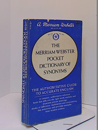 Book cover for The Merriam-Webster Pocket Dictionary of Synonyms by Merriam Webster