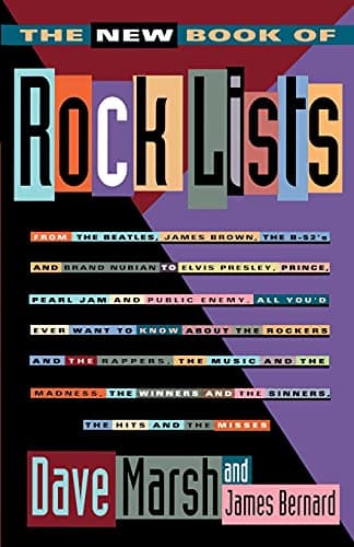 Book cover for The New Book of Rock Lists by Dave Marsh