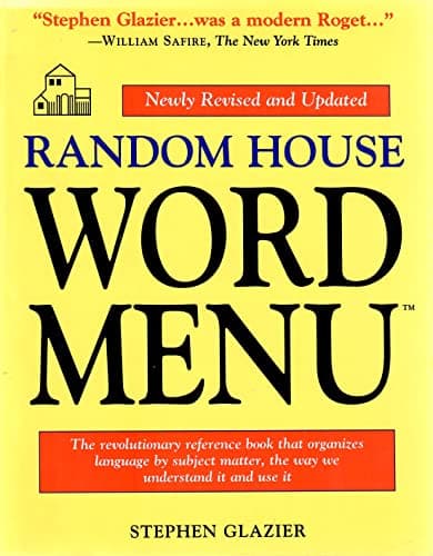 Book cover for Random House Word Menu: New and Essential Companion to the Dictionary by Glazier, Stephen