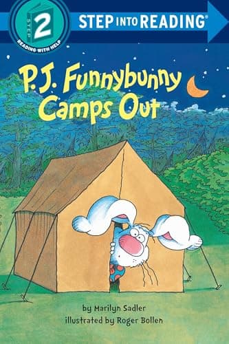 Book cover for P. J. Funnybunny Camps Out (Step into Reading) by Sadler, Marilyn
