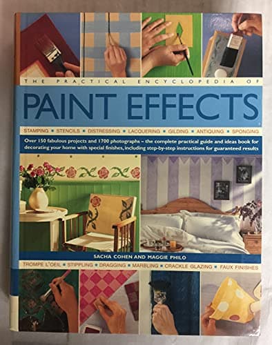 Book cover for The Practical Encyclopedia of Paint Effects (Stamping, Stencils, Distressing, Lacquering, Gilding, Antiquing, Sponging) by Maggie Philo