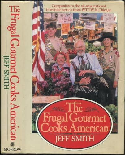 Book cover for The Frugal Gourmet Cooks American by Smith, Jeff