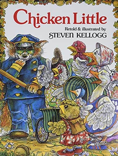 Book cover for Chicken Little: A Hilarious Classic Picture Book about a Chain Reaction of Panic for Kids (Ages 4-8) by Kellogg, Steven