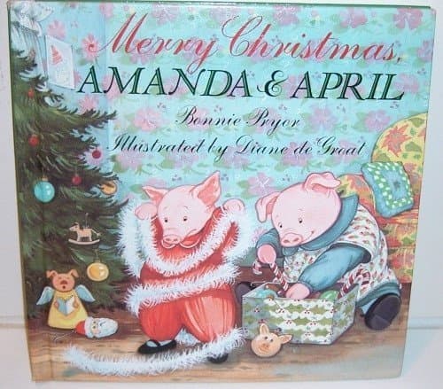 Book cover for Merry Christmas, Amanda and April by Pryor, Bonnie