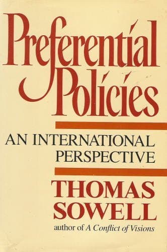 Book cover for Preferential Policies: An International Perspective by Sowell, Thomas