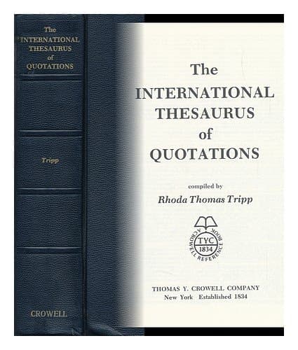 Book cover for The International Thesaurus of Quotations (Crowell Reference Book) by Tripp, Rhoda Thomas