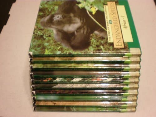 Book cover for The Grolier World Encyclopedia of Endangered Species (10 volume set) by Grolier Educational Corporation