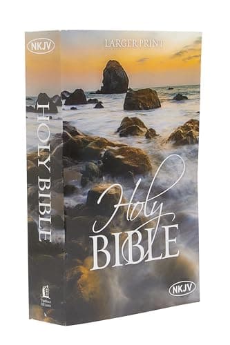 Book cover for The NKJV, Holy Bible, Larger Print, Paperback: Holy Bible, New King James Version by Thomas Nelson