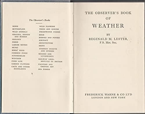 Book cover for The Observer's Book of by Lester, Reginald M.