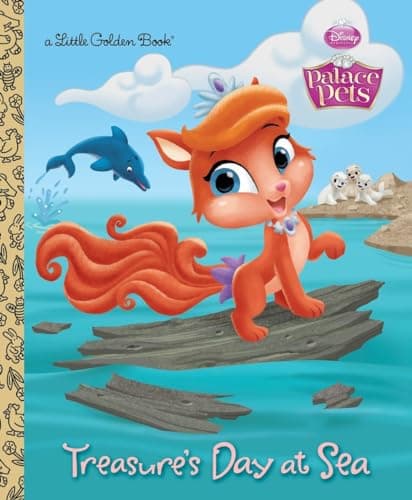Book cover for Treasure's Day at Sea (Disney Princess: Palace Pets) (Little Golden Book) by Posner-Sanchez, Andrea