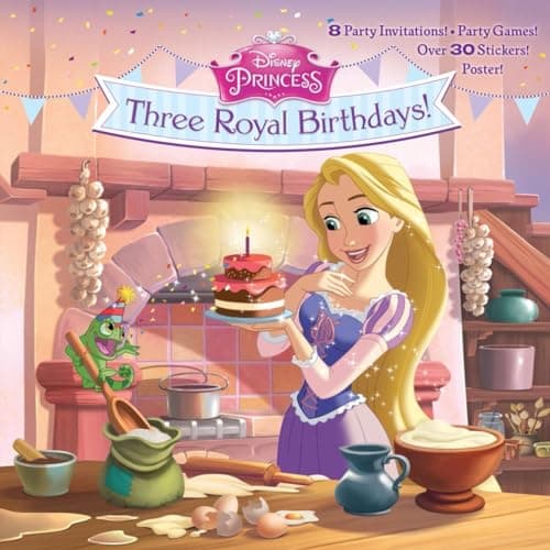 Book cover for Three Royal Birthdays! (Disney Princess) (Pictureback(R)) by Posner-Sanchez, Andrea
