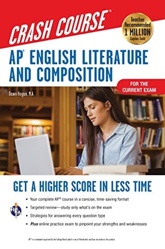 Book cover for AP® English Literature & Composition Crash Course, Book + Online : Get a Higher Score in Less Time (Advanced Placement (AP) Crash Course by Hogue, Dawn
