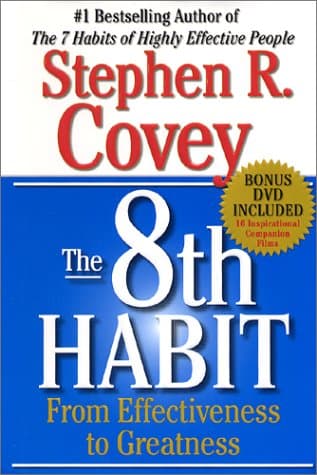 Book cover for The 8th Habit From Effectiveness to Greatness DVD by Unknown