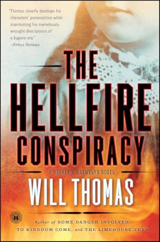 Book cover for The Hellfire Conspiracy (Barker & Llewelyn, No. 4) by Thomas, Will