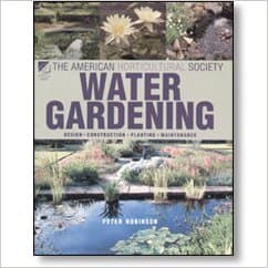 Book cover for Water Gardening. Design, Construction, Planting, Maintenance by Peter Robinson