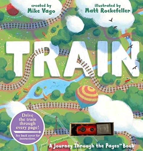 Book cover for Train: A Journey Through the Pages Book by Vago, Mike