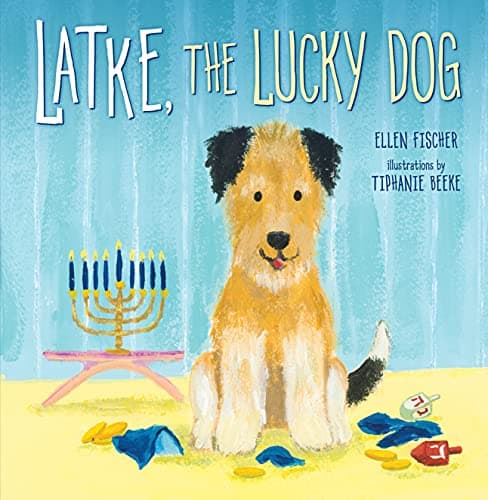 Book cover for Latke, the Lucky Dog by Fischer, Ellen