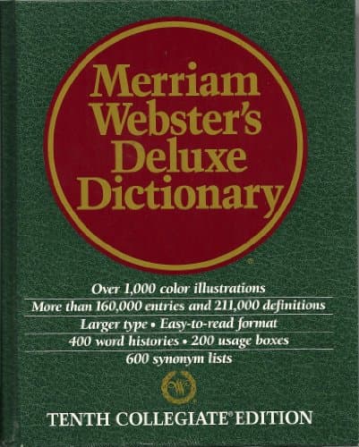 Book cover for Dic Merriam Websters Deluxe Dictionary by Merriam-Webster
