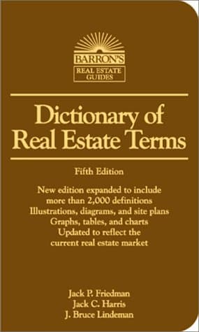 Book cover for Dictionary of Real Estate Terms (Barron's Business Guides) by Jack P. Friedman